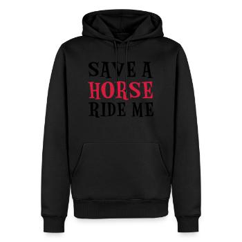 Save A Horse - Men’s Premium Organic Hoodie - black - Front - Nico (187cm)