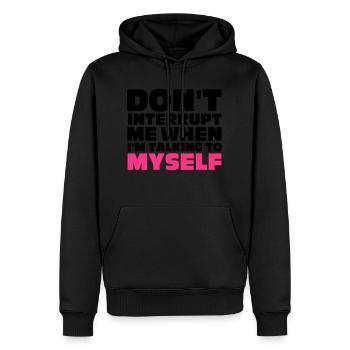 Funny - Sweat à capuche Premium bio Homme - noir - Devant - Nico (187cm)
