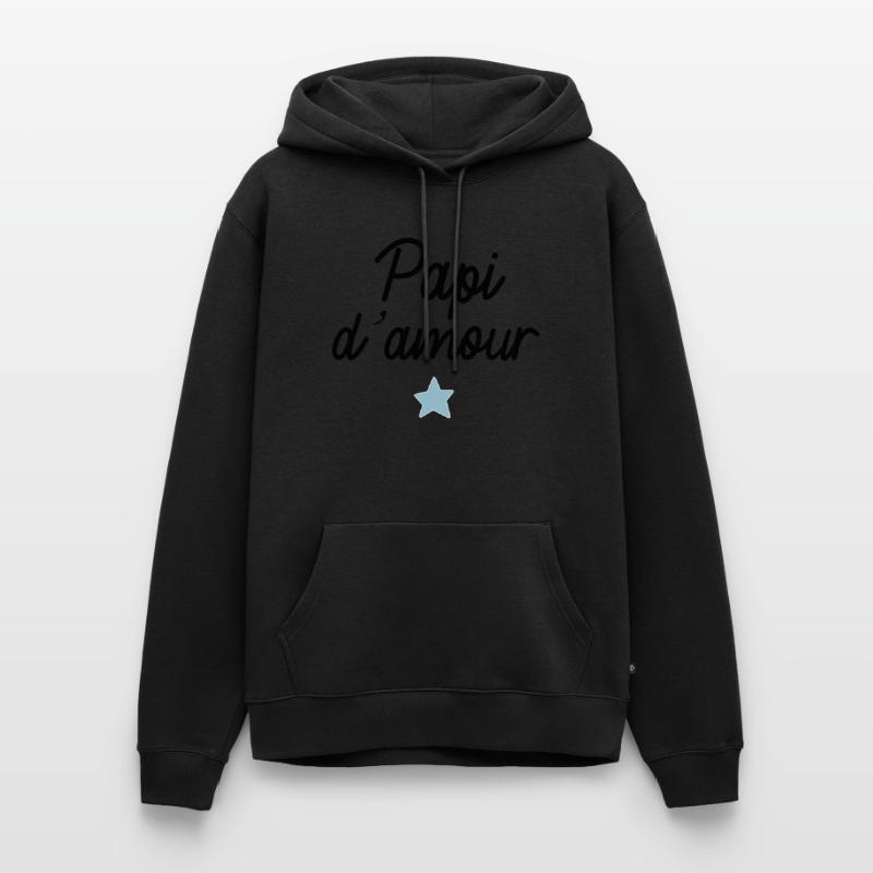 papi d amour e toile Sweat à capuche Premium bio Homme