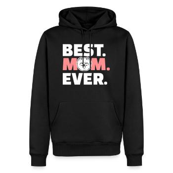 Spitz - Männer Premium Bio Hoodie - Schwarz - Vorne - Nico (187cm)