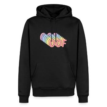 OOF - Männer Premium Bio Hoodie - Schwarz - Vorne - Nico (187cm)
