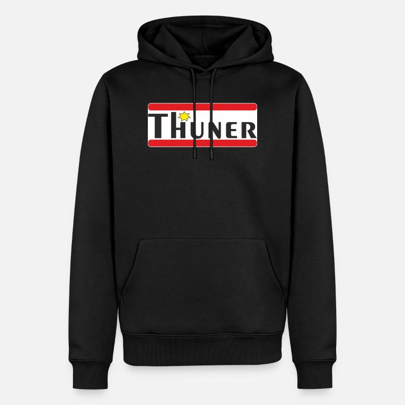 Thuner - Männer Premium Bio Hoodie - Schwarz