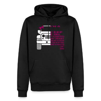 I'm A Jeep Girl - Männer Premium Bio Hoodie - Schwarz - Vorne - Nico (187cm)