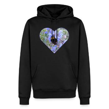 Ein Herz für Hummeln - Männer Premium Bio Hoodie - Schwarz - Vorne - Nico (187cm)