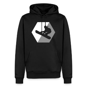 Snowboard Snowboarder - Sweat à capuche Premium bio Homme - noir - Devant - Nico (187cm)