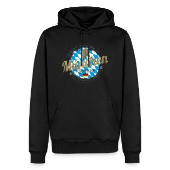 München Bayern Vintage City Deutschland Souvenir - Männer Premium Bio Hoodie - Schwarz - Vorne - Nico (187cm)