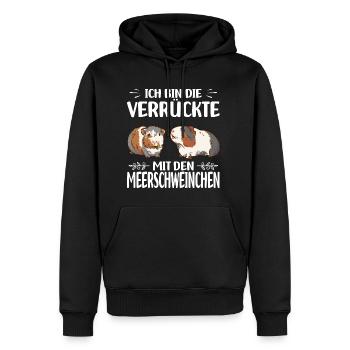 | amoureux du cochon d’Inde Cadeau Cochon d’Inde - Sweat à capuche Premium bio Homme - noir - Devant - Nico (187cm)