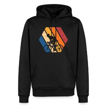 Radfahrer Fahrrad Fahrrad Radfahren Mountainbike L - Männer Premium Bio Hoodie - Schwarz - Vorne - Nico (187cm)