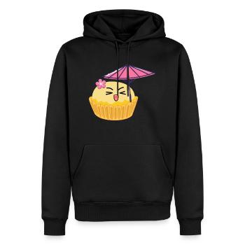 Süßer Kawaii Cupcake Japanische Süßigkeit Cartoon - Männer Premium Bio Hoodie - Schwarz - Vorne - Nico (187cm)