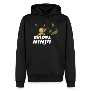 Pilze sammeln Pilzsammler - Männer Premium Bio Hoodie - Schwarz - Vorne - Nico (187cm)