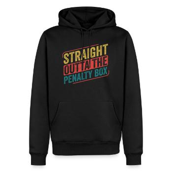 Eishockeyspieler direkt aus der Strafbox - Männer Premium Bio Hoodie - Schwarz - Vorne - Nico (187cm)