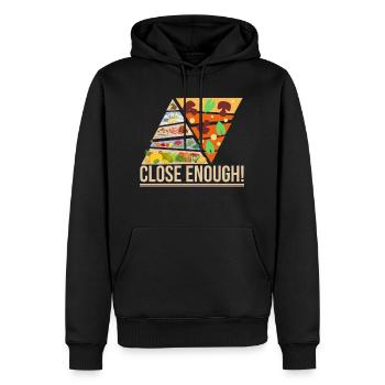 Balanced Diet Food Plan - Men’s Premium Organic Hoodie - black - Front - Nico (187cm)