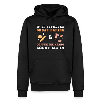 Baking bread Bread bakers Baking sourdough - Men’s Premium Organic Hoodie - black - Front - Nico (187cm)