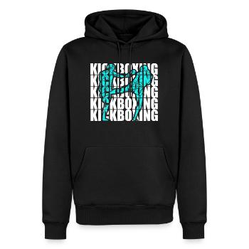 Kickboxing Fighter Kickboxer MMA Sports Fight - Men’s Premium Organic Hoodie - black - Front - Nico (187cm)