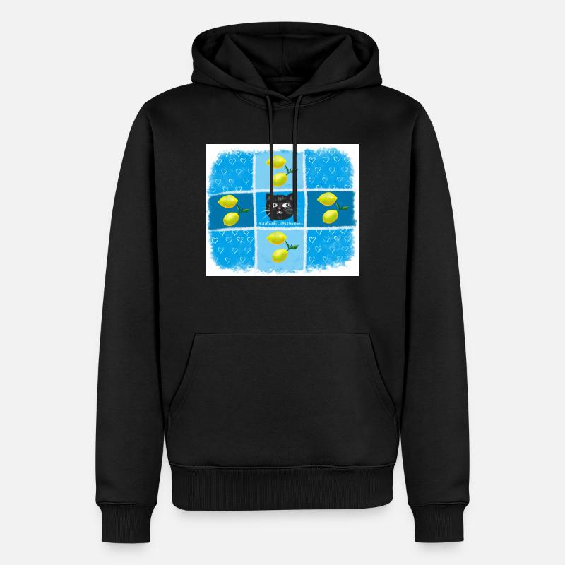 Sommerfrucht Zitrone - Männer Premium Bio Hoodie - Schwarz