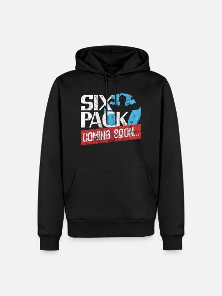 Six Pack Coming Soon 32 - Männer Premium Bio Hoodie - Schwarz