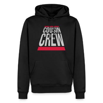Leader Cousin Crew Team - Sweat à capuche Premium bio Homme - noir - Devant - Nico (187cm)