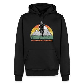 Vélo de montagne Cyclisme Cyclisme Cyclisme - Sweat à capuche Premium bio Homme - noir - Devant - Nico (187cm)