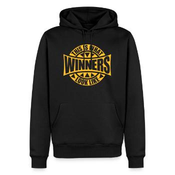 À quoi ressemblent les gagnants - Sweat à capuche Premium bio Homme - noir - Devant - Nico (187cm)