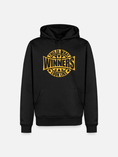 What Winners Look Like - Männer Premium Bio Hoodie - Schwarz