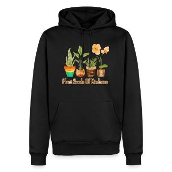 Jardiniers Jardiniers Jardinage Creuser une plante - Sweat à capuche Premium bio Homme - noir - Devant - Nico (187cm)