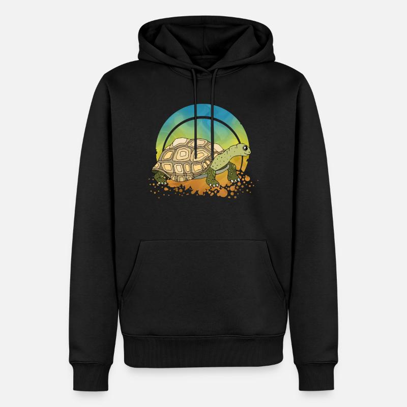 Tortue - Sweat à capuche Premium bio Homme - noir