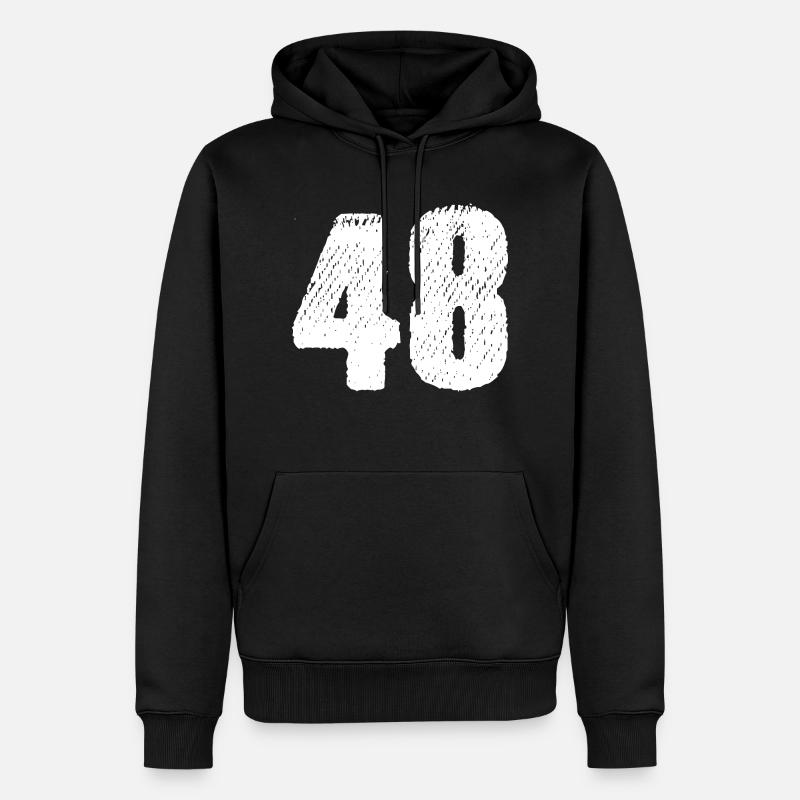 Maillot à 48 chiffres - Sweat à capuche Premium bio Homme - noir