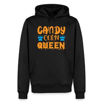 Candy Corn Queen - Halloween Humor - Männer Premium Bio Hoodie - Schwarz - Vorne - Nico (187cm)