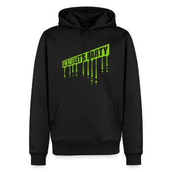 im fat lets party - Männer Premium Bio Hoodie - Schwarz - Vorne - Nico (187cm)