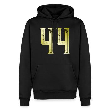 44 Zahl Symbol - Männer Premium Bio Hoodie - Schwarz - Vorne - Nico (187cm)