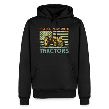 Éleveur de bétail Agriculteur Fermier Cadeau - Sweat à capuche Premium bio Homme - noir - Devant - Nico (187cm)