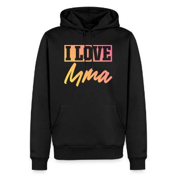 Ich liebe Mma - Männer Premium Bio Hoodie - Schwarz - Vorne - Nico (187cm)