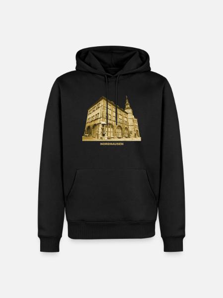 Nordhausen Town Hall Harz Thüringen Keizerlijke Stad - Mannen Premium Bio hoodie - zwart