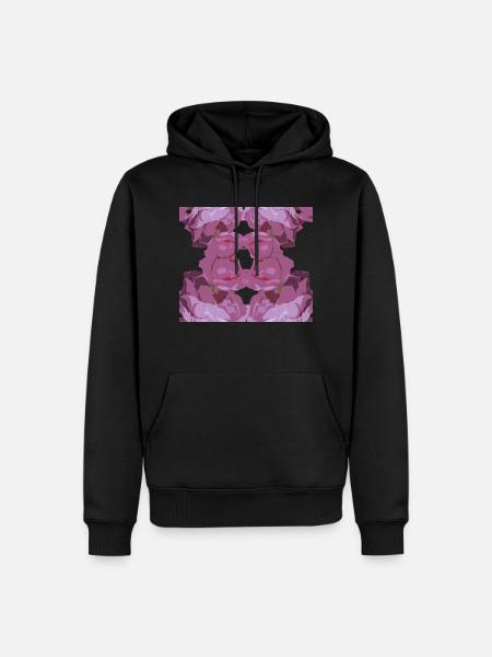 Rose Carré - Sweat à capuche Premium bio Homme - noir