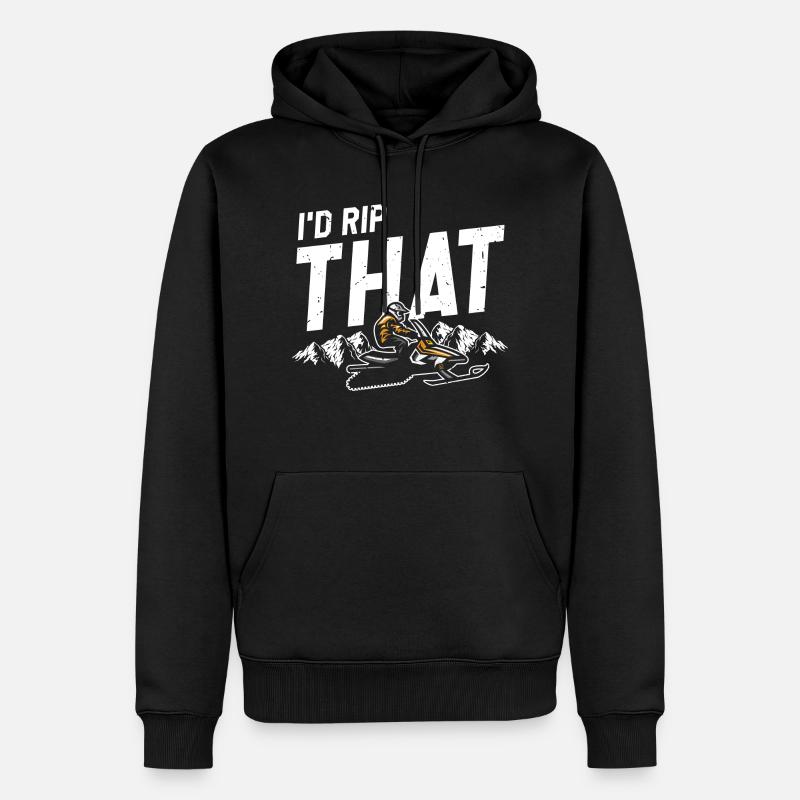 Motoneige et Skidoo Design - Sweat à capuche Premium bio Homme - noir