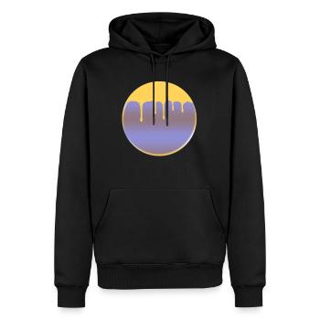 Il est en cours d’exécution - Sweat à capuche Premium bio Homme - noir - Devant - Nico (187cm)