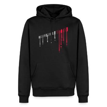 Je préfère ne pas - Sweat à capuche Premium bio Homme - noir - Devant - Nico (187cm)