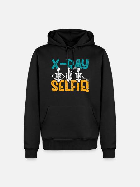 X-Ray Selfie! - Männer Premium Bio Hoodie - Schwarz