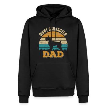 Schnauzer - Männer Premium Bio Hoodie - Schwarz - Vorne - Nico (187cm)