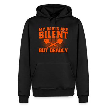 Darts Dartboard Dart Throw Gift - Men’s Premium Organic Hoodie - black - Front - Nico (187cm)