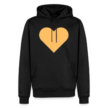 Ich liebe dich - Männer Premium Bio Hoodie - Schwarz - Vorne - Nico (187cm)