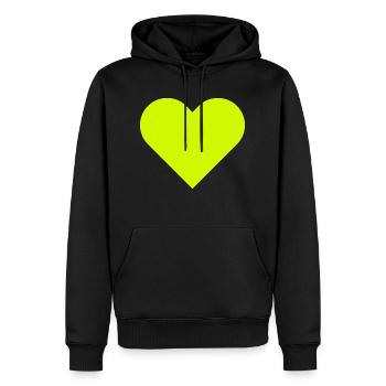 Ich liebe dich - Männer Premium Bio Hoodie - Schwarz - Vorne - Nico (187cm)