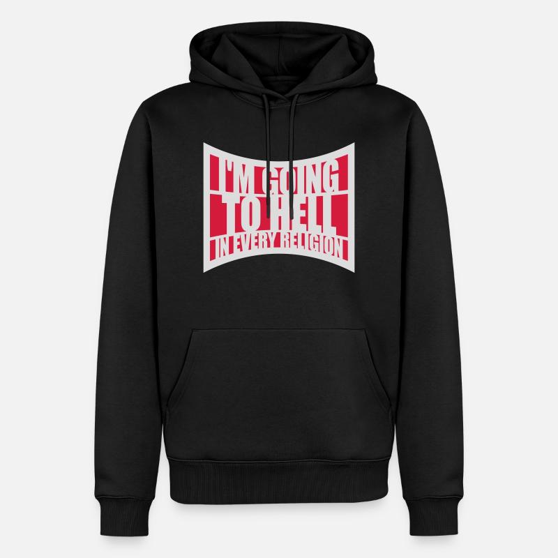 im going to hell - Männer Premium Bio Hoodie - Schwarz