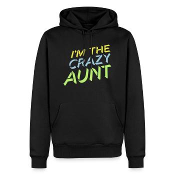 à The Crazy Aunt - Sweat à capuche Premium bio Homme - noir - Devant - Nico (187cm)