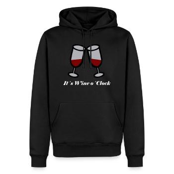 Wein Weinzeit Time for Wine Geschenk Geschenkidee - Männer Premium Bio Hoodie - Schwarz - Vorne - Nico (187cm)