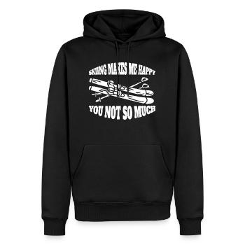 Skifahrer Weihnachten Skifahren Ski Wintersport - Männer Premium Bio Hoodie - Schwarz - Vorne - Nico (187cm)