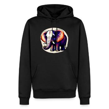 Kleiner Elefant Cartoon niedlich Liebe Abenteuer 2 - Männer Premium Bio Hoodie - Schwarz - Vorne - Nico (187cm)