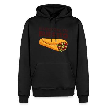je peux pas j ai burrito - Sweat à capuche Premium bio Homme - noir - Devant - Nico (187cm)
