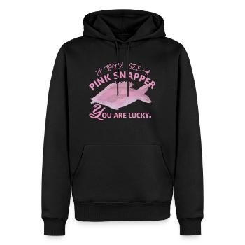 Snapper Fish - Amateur de poisson - Sweat à capuche Premium bio Homme - noir - Devant - Nico (187cm)
