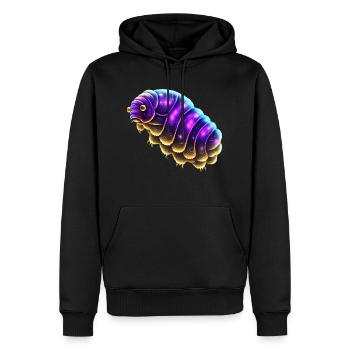 Bärtierchen, Weltall, Tardigrade, Weltraum, Kosmos - Männer Premium Bio Hoodie - Schwarz - Vorne - Nico (187cm)